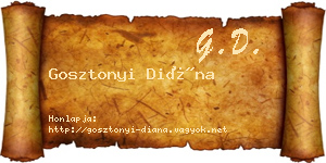 Gosztonyi Diána névjegykártya