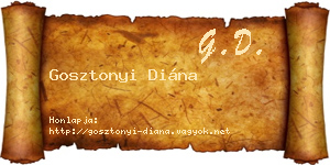 Gosztonyi Diána névjegykártya